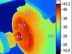 電機(jī)運(yùn)行溫度分布圖 電機(jī)運(yùn)行溫度分布圖